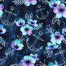 Jersey coton Fleurs maritimes | Glitzerpüppi  – bleu nuit/bleu glacier,  thumbnail number 1