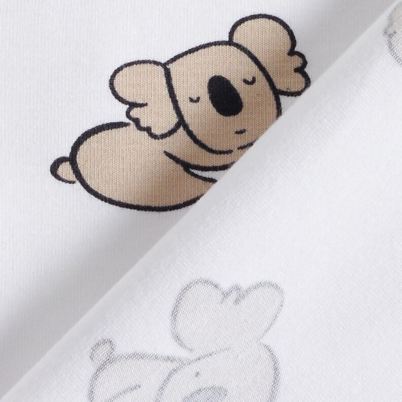 GOTS Jersey coton Koala | Poppy Fabrics – blanc/amande,  image number 4
