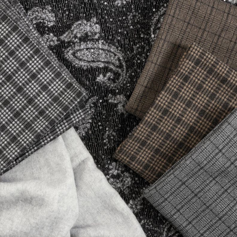 Maille pour manteau en laine mélangée chinée – gris clair, image number 4
