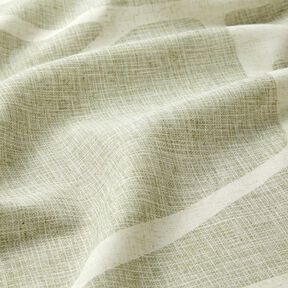 Tissu pour voilages Mélange lin Formes  – roseau/nature, 
