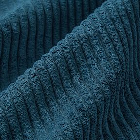 Tissu de revêtement velours côtelé doux – bleu nuit, 