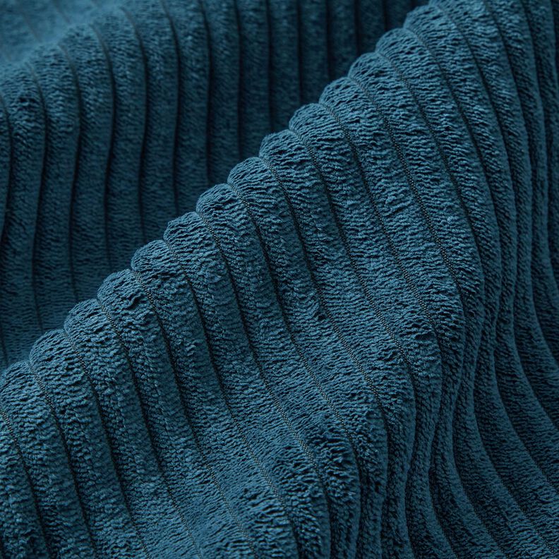 Tissu de revêtement velours côtelé doux – bleu nuit,  image number 3