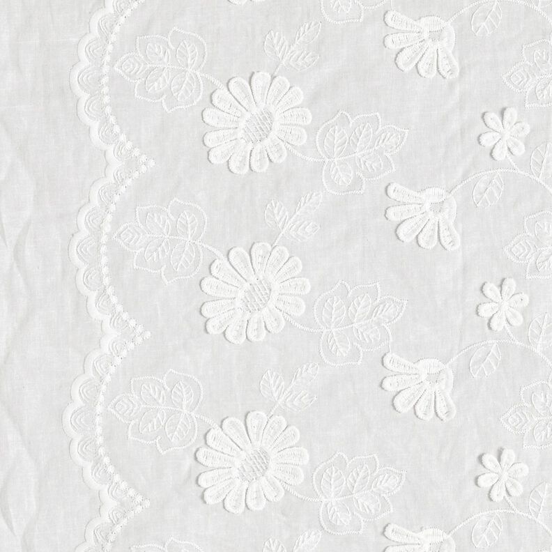 Batiste de coton fin Marguerites 3D – blanc,  image number 6