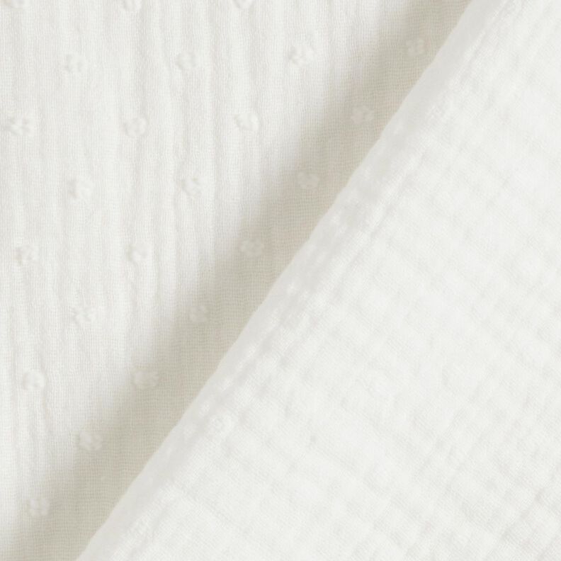 Tissu double gaze de coton dobby – écru,  image number 4