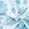 French Terry Cristaux de neige pour Noël | Glitzerpüppi – bleu ciel/pétrole légère,  thumbnail number 3