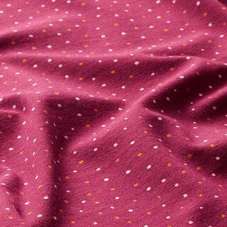 Jersey coton Petits points colorés – rouge bordeaux, 
