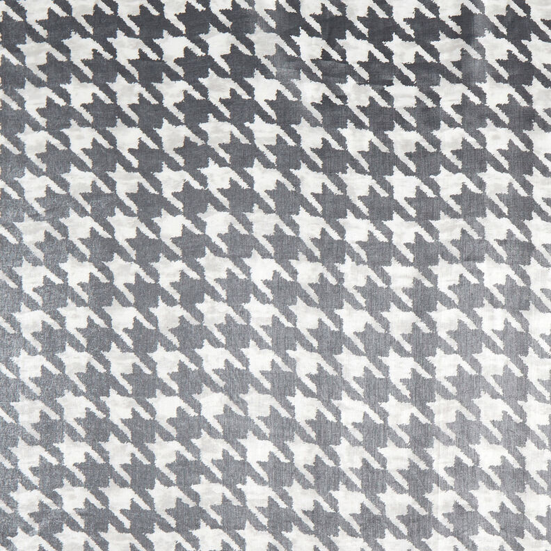 Viscose mélangée Pied-de-poule brillant métallisé – noir/blanc,  image number 1