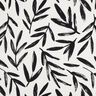 Tissu de décoration Semi-panama Feuilles minimalistes – noir/ivoire,  thumbnail number 1