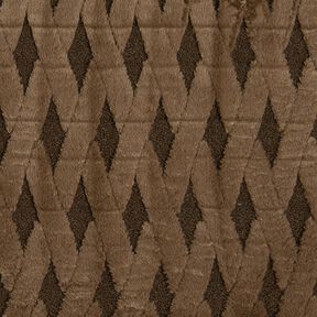 Fourrure synthétique Tissu bouclé Losanges – marron foncé, 