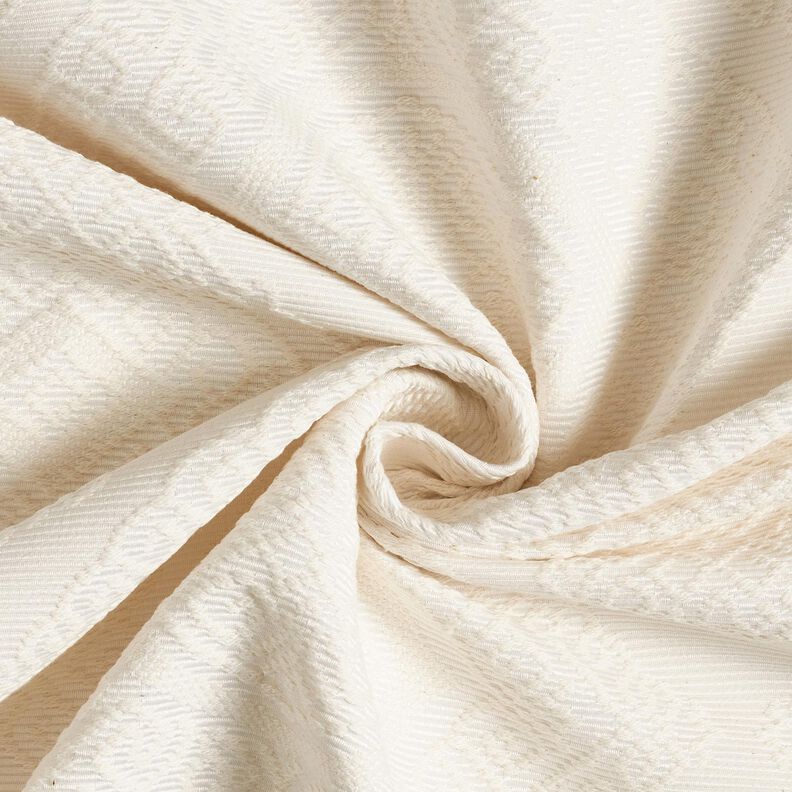 Tissu de décoration Jacquard losanges décoratifs 275 cm – écru, image number 3