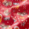 Tissu en coton Cretonne Chiens à Noël – rouge,  thumbnail number 2