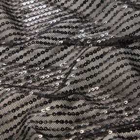 Tissu pailleté à rayures verticales – noir, 