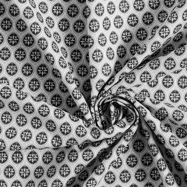 Cretonne de coton ornements de carreaux – gris/anthracite, image number 3
