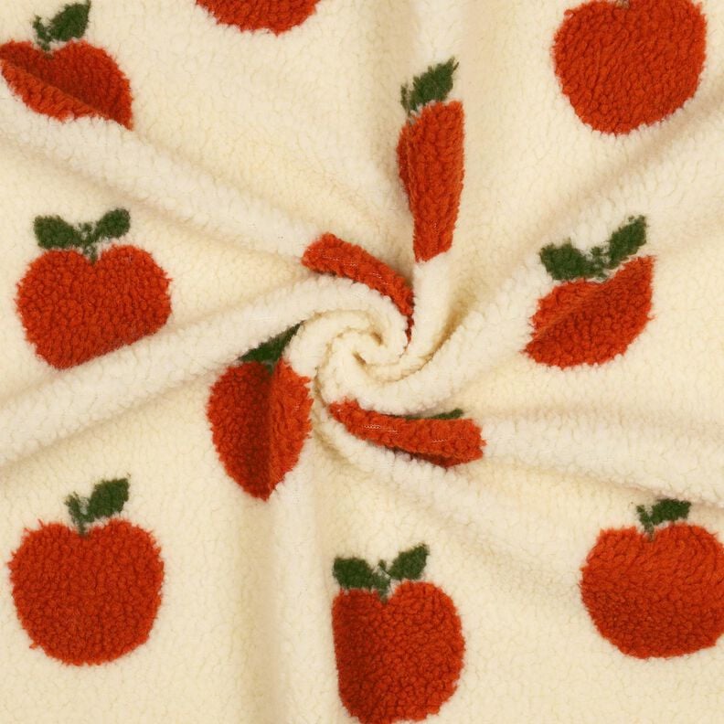 Ourson Pommes | Poppy Fabrics – écru/terre cuite, image number 3