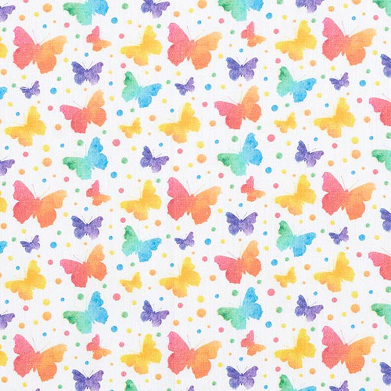 Tissu de décoration Satin de coton Papillons,  image number 1