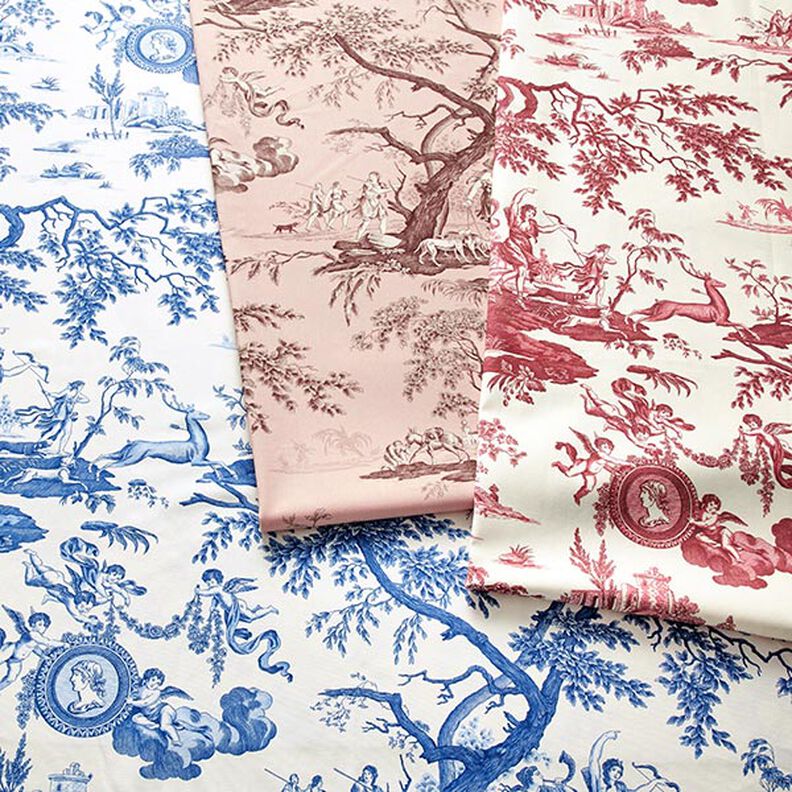 Tissu de décoration Canvas Antiquités 280 cm – rose clair/marron,  image number 5