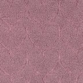 Fourrure synthétique Motif de cœur | Poppy Fabrics – vieux rose foncé, 