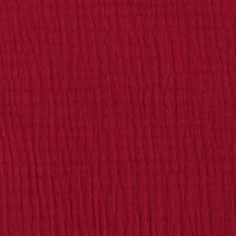 GOTS Tissu triple gaze de coton – carmin,  image number 4