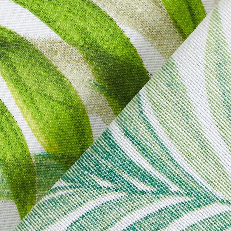Tissu décoratif Toile feuilles exotiques – vert/blanc, image number 4