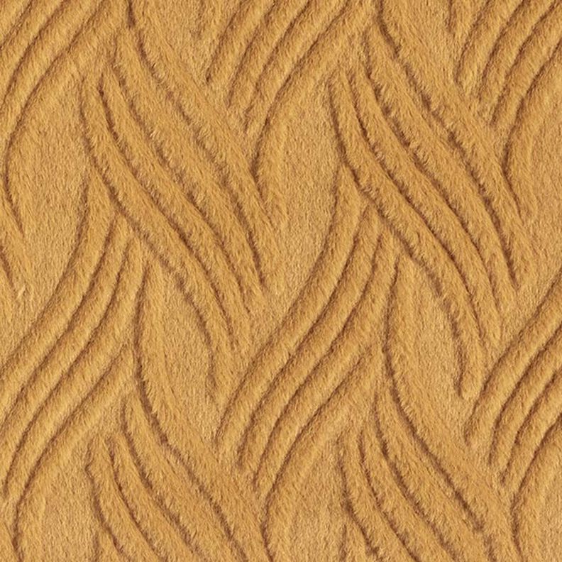 Fourrure synthétique lignes ondulées – brun faon,  image number 1