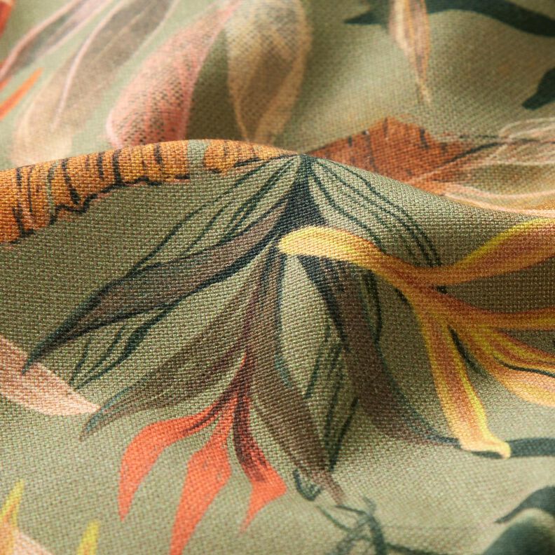 Tissu de décoration Semi-panama Feuilles de palmier numériques – kaki clair,  image number 2