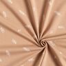 Jersey coton feuilles – marron clair,  thumbnail number 3