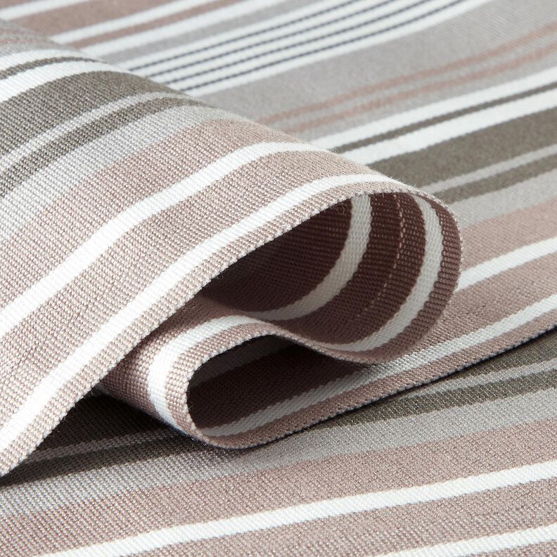 Extérieur Tissu pour chaise longue Rayures verticales 44 cm – marron clair/gris clair,  image number 3