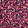 Tissu de décoration Canvas Blumenfächer – noir/rose vif,  thumbnail number 1