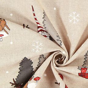 Tissu de décoration Semi-panama Lutins de forêt – nature, 