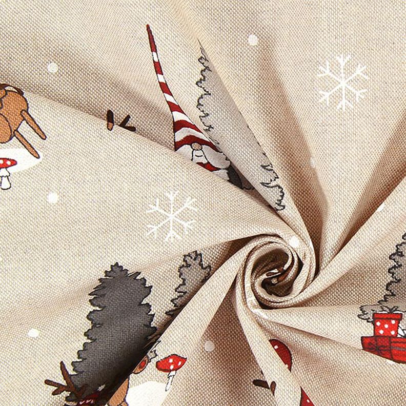 Tissu de décoration Semi-panama Lutins de forêt – nature, image number 2