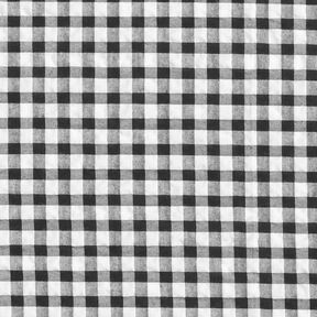 Seersucker à gros carreaux vichy – blanc/noir, 