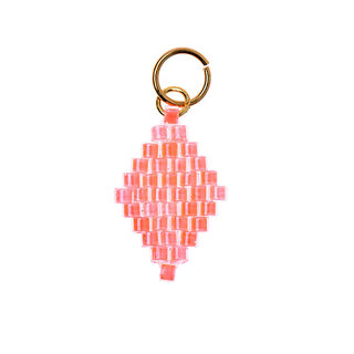 Pendentif Brick Stitch Losange [10 mm  x 15 mm] | Rico Design – orange, 