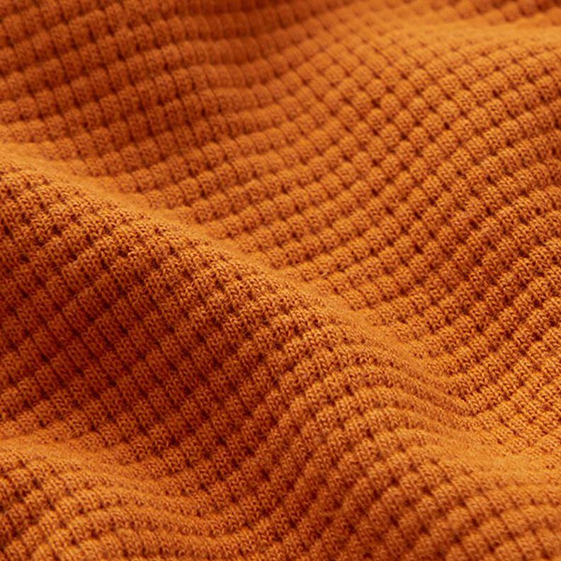 Mini Jersey de coton gaufré uni – terre cuite,  image number 3