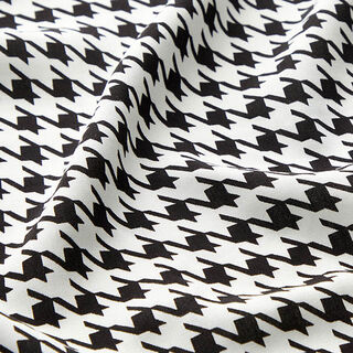 Tissu en viscose Pied-de-poule – blanc/noir, 