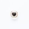 Bouton à queue cœur avec rebord doré [ Ø 11 mm ] – noir/or,  thumbnail number 1