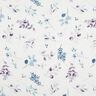 Tissu double gaze de coton Aquarelle branches d'eucalyptus – écru/bleu aqua,  thumbnail number 1
