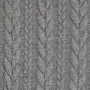 Jersey jacquard Cloqué Torsades – gris clair, 