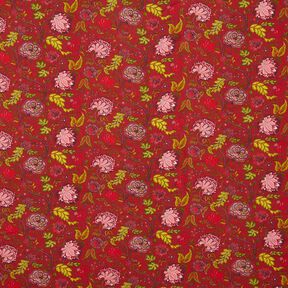Tissu viscose Fleurs motif cachemire – carmin/rouge feu, 