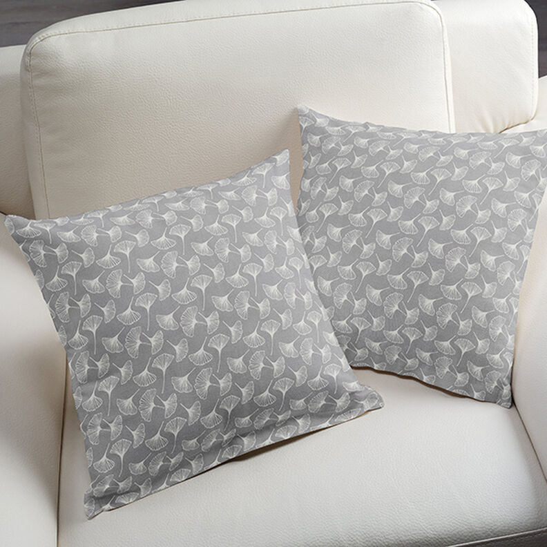 Tissu en coton Cretonne Ginkgo – gris, image number 8
