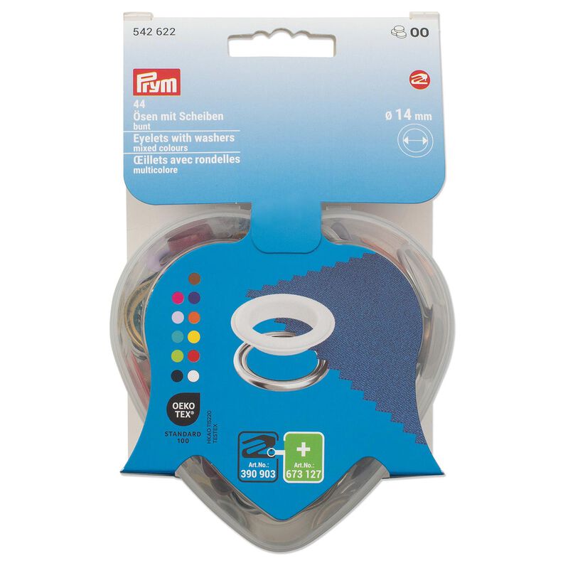Œillets avec disques, boîte en forme de cœur [14 mm] | Prym – rouge,  image number 4
