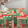 Tissu de décoration Semi-panama Formes modernes – vert genévrier/rouge foncé,  thumbnail number 9
