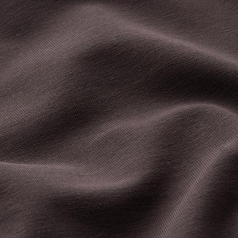 French Terry léger uni – marron noir,  image number 4