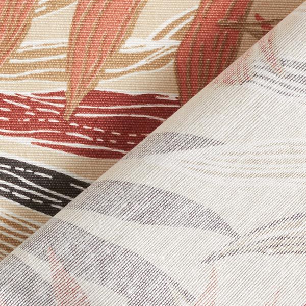 Tissu de décoration Canvas Feuilles de jungle 280cm – sable/moutarde, image number 5