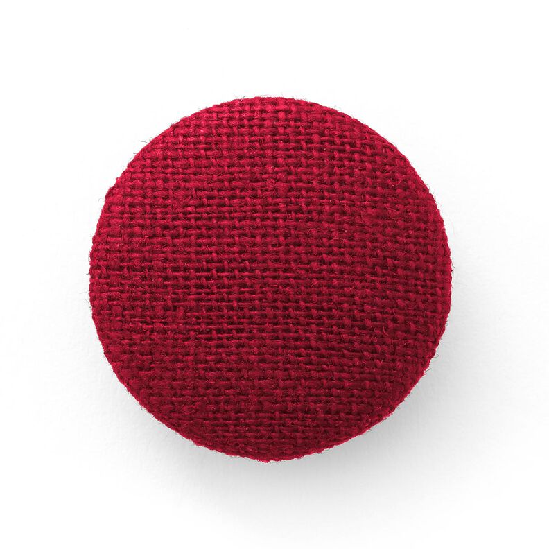 Bouton recouvert, Lin moyen – rouge foncé, image number 1