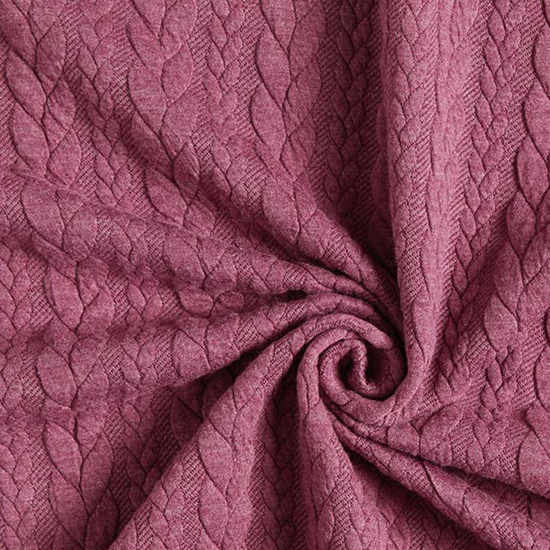 Jersey jacquard Cloqué Torsades – framboise,  image number 3