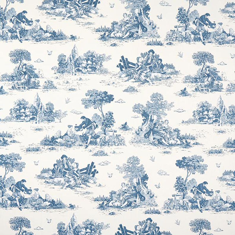 Tissu de décoration Semi-panama Berger – bleu jean/écru,  image number 1