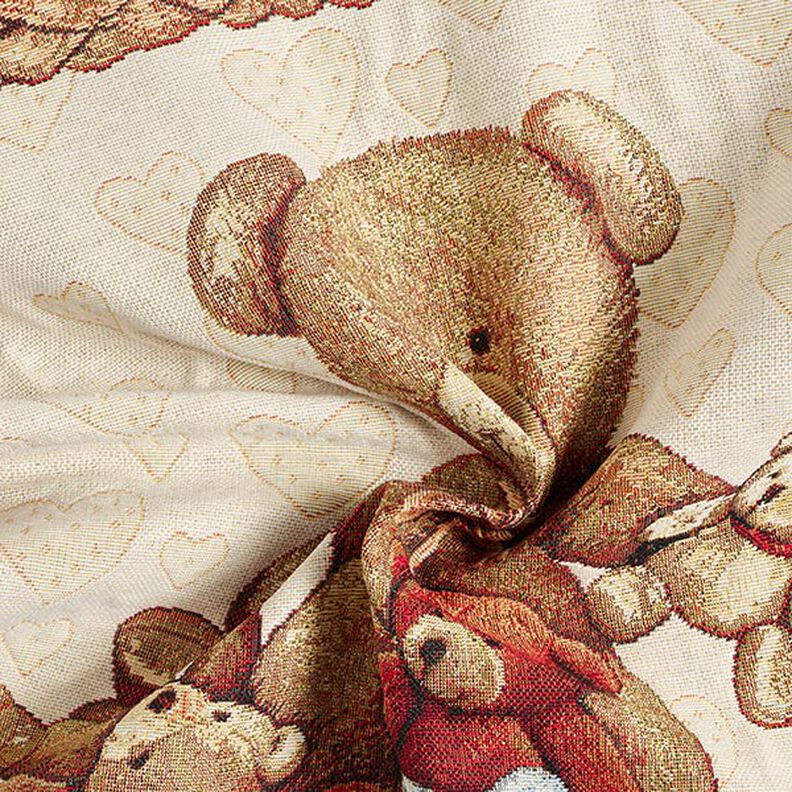 Tissu de décoration pièce Gobelin Ours en peluche – beige,  image number 3