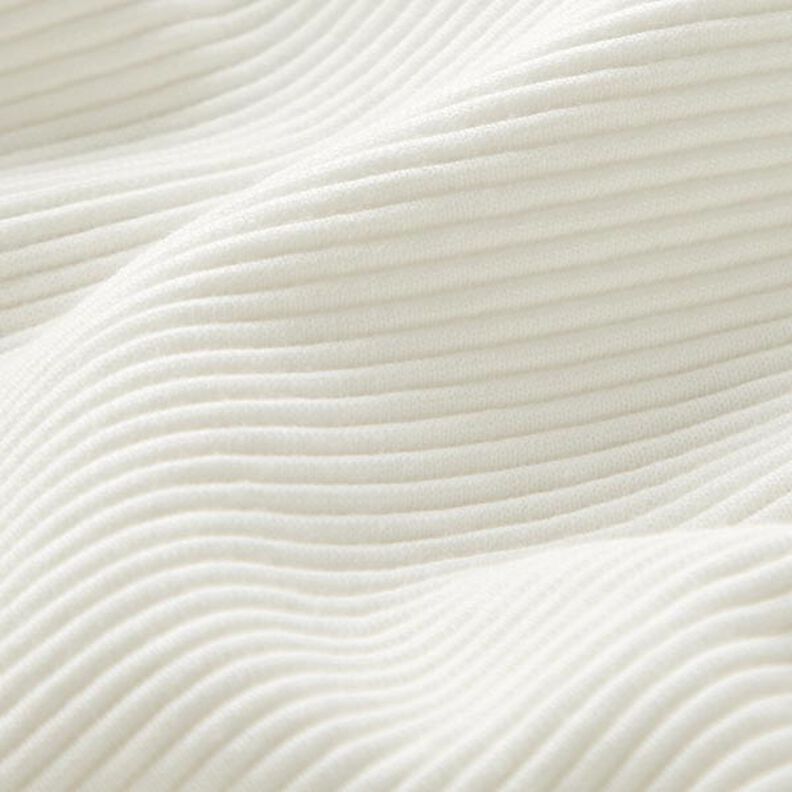 Jersey côtelé ottoman uni – blanc,  image number 3
