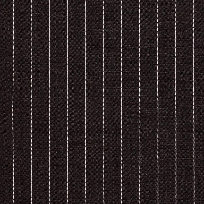 Viscose et lin mélangés à larges rayures – noir,  image number 1