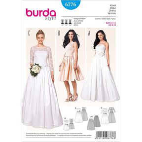 Robe de mariée / Robe à corsage / Jupe, Burda 6776, 